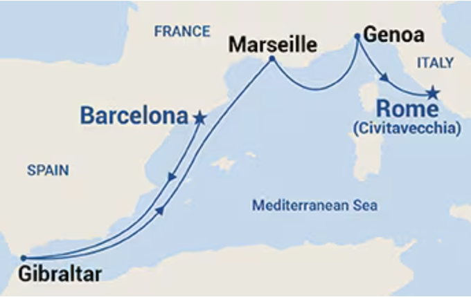 Ejemplo de Ruta Mediterraneo